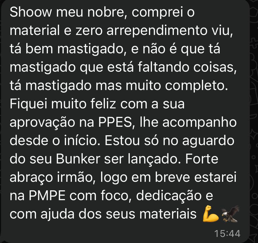 Depoimento de aluno sobre o Anti-Vade Mecum 3.0